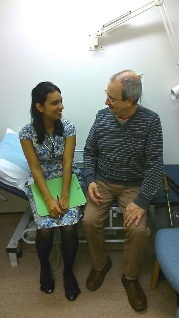 Nic with one of the chemotherapy registrars